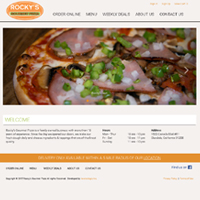 Screenshot Rocky's homepage