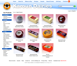 Karoun Cheese site screenshot