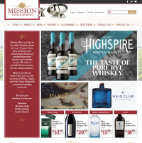 screenshot mission liquor homepage