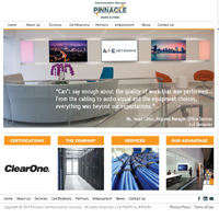 Screenshot Pinnacle Inc homepage