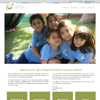 Screenshot Tufenkian preschool homepage